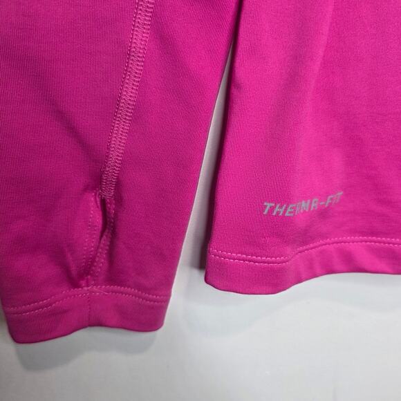 Nike Pro Combat Therma fit pink grey 1/4 zip pullover shirt jacket - medium - Picture 4 of 8